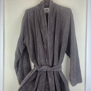 UGG Turner Terry Grey Gray Belted Bath Shower Swim Robe Size L / XL